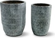 Sada 2 ks keramických květináčů NEVA XVI modrá/šedá