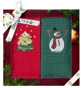 Kuchynské utierky kpl. 2 ks 50x70 cm červený/zelený