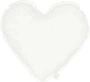 Ľanový vankúš srdca biela 44cm