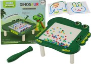 LEAN Toys Vzdelávacia magnetická tabuľka Dinosaur Puzzle Pad Green