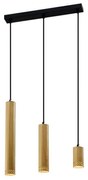 Závesné svietidlo s kovovým tienidlom v čierno-zlatej farbe 6x46 cm Tubo - Candellux Lighting