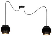 Luster na lanku NESS 2xE27/60W/230V pavúk čierna