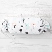 Biante Detský vankúš valec bonbon Sandra SA-369 Srnčekovia a ježkovia v lese 15x40 cm