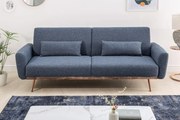 Dizajnová rozkladacia sedačka Blaine 208 cm modrá