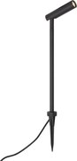 Moderné záhradné bodové svietidlo 12V čierne 10cm vr. LED IP65 - Voltaire Lino