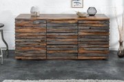 Dizajnová komoda z masívu Relief Sheesham Smoke 160cm