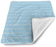 Sablio Deka pre bábätko Biele linky na modrej - 90x120 cm