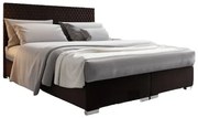 Manželská posteľ Boxspring 140 cm Harlan Comfort (tmavohnedá) (s roštom, matracom a úl. priestorom). Vlastná spoľahlivá doprava až k Vám domov. 1055986