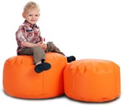 INTERMEDIC SK - Sedací vak 58x28 cm z ekokože | podnožka, sedenie, 135l, 1 ks Farba: E04 - Oranžová pomaranč (ekokoža)