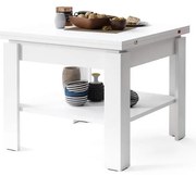 Rozkladací konferenčný/jedálenský stôl s odkladacou poličkou LIA biela