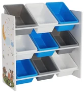 Organizér/regál na hračky, viacfarebná/vzor, DARLING TYP 3