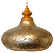 Filigree závesná lampa Silver METAL & MASSIVE WOOD Ø53*120