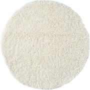 Kusový koberec My Shaggy creme kruh, 100x100 (priemer) kruh, biela, chodba / predsieň, My Flair