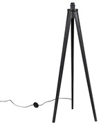 Rustikálna stojaca lampa trojnožka čierna - Tripod Classic
