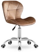 Svetlo hnedé kancelárske kreslo AVOLA VELVET