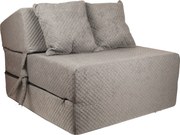 Rozkladacie molitanové kreslo (matrac) - prešívané šedé