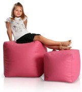 Sedací vak taburetka kocka veľká ružová EMI