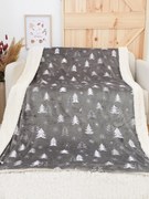 Baránková deka mikroplyš Exclusive 150 × 200 cm – Stromčeky sivá