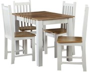 Jedálenská zostava Livia 1+4 st29 100x70 +W122 biela/wotan