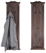 2x vešiaková stena s 3 vešiakmi 30351 - 109x28x3,5 cm, antik hnedá