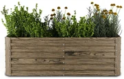 High Grow Straight vyvýšený záhon, 972 L, Ergonomický, Odolný voči poveternostným vplyvom, Otvorená základňa