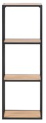 Nástenná knižnica v dekore duba v čierno-prírodnej farbe 37x108 cm Seaford – Actona