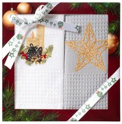 Kuchynské utierky kpl. 2 ks 50x70 cm biely/sivý