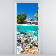 Fototapeta na dvere - Pláže na tropickom ostrove (95x205cm)