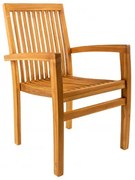 Doppler TAMAN 9 FSC - záhradné stohovacie kreslo z teakového dreva Rozbalený tovar (N518)