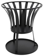 Prenosné ohnisko na drevo s roštom čierna