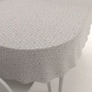 Biante Bavlnený oválny obrus Sandra SA-628 Sivobéžová mozaika na bielom 50x100 cm