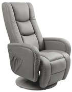 Halmar PULSAR kreslo s funkciou masáže a ohrievania, šedé