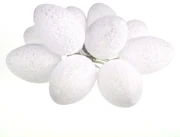 LED svetelná reťaz Eggs, 1,6 m, biela