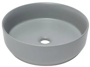 Umývadlo na dosku SAT Infinitio 39x39 cm sivá mat bez otvoru pre batériu SATINF3939LGRM