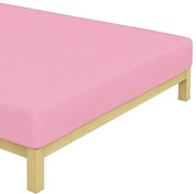Jersey prestieradlo na jednolôžko - 90 x 200 cm - ružové