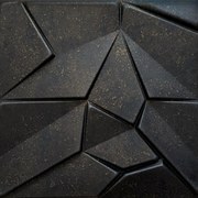 3D panel 0071, cena za kus, rozmer 50 cm x 50 cm, MERKUR beton čierno-zlatý, IMPOL TRADE