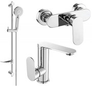 Mexen Milo DF40 sprchová súprava, chrómová - 713054DF40-00