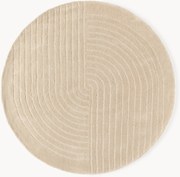 Okrúhly ručne tuftovaný vlnený koberec Mason