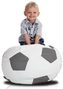 Sedací vak malá bielosivá futbalová lopta TiaHome