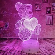 3Dmix 3D-MTV098 - Motív pre 3D LED nočnú lampu - Medvedík so srdcom