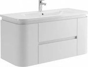 Kúpeľňová skrinka s umývadlom Naturel Shelley 119x50x45 cm biela mat SHELLEY120W