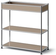 Kovová konzola »CN3 Slim Line« s poličkou, hnedosivá