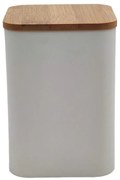 Kontajner s bambusovým vekom white FTC698 9x9x13,5h cm