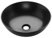 Invena Dokos, umývadlo na dosku 395x395x135 mm, čierna matná, INV-CE-19-005-C