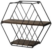 Hnedá poschodová polica zo smrekového dreva 44 cm Liliales – Kalune Design