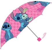 Dievčenský skladací dáždnik Lilo &amp; Stitch - priemer roztiahnutého dáždnika 90 cm, zložený 24 x 5,5 cm