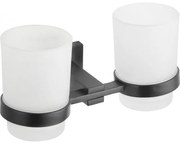 Mexen Vane dvojitý pohár na zubné kefky, čierna - 7020952-70