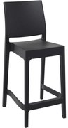 MAYA BAR 65 záhradná barová stolička black