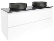 Kúpeľňová skrinka s krytom SAT B-Way 119x50x45 cm biely lesk BWAY2120WZ