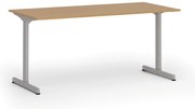 Kancelársky stôl PRIMO BETA, 160x80 cm, sivá podnož, buk